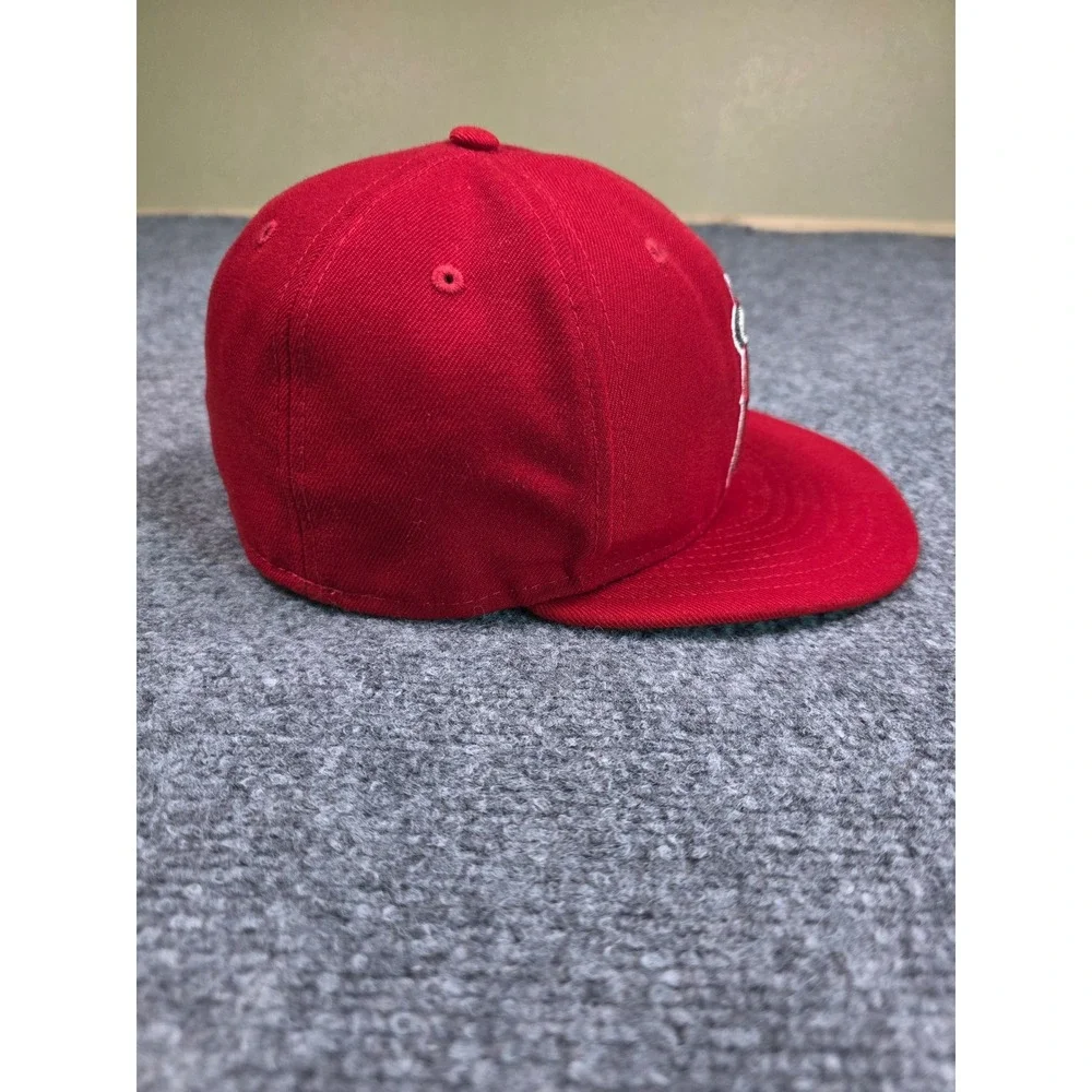 Los Angeles Angels New Era 59FIFTY Fitted Hat Mens 7 1/4 Red MLB On-Field Cap